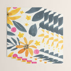 Watercolor Painting Fantasy Yellow Flower Blooming Floral Kingdom Wrapping Paper Gallery Image 3