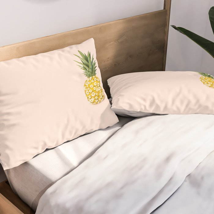 Daisy Pineapple Pillow Sham Gallery Image 2