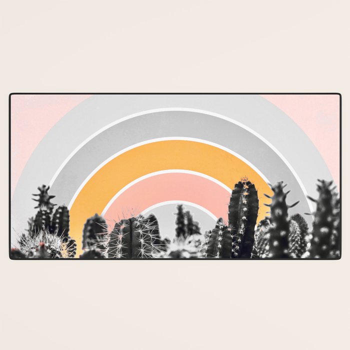 Desert rainbow Desk Mat Gallery Image 3