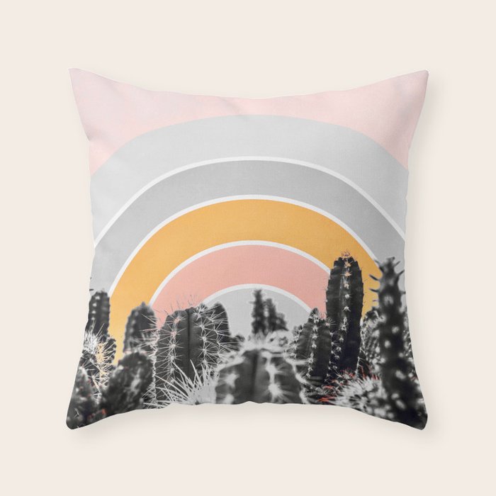 Desert rainbow Throw Pillow Gallery Image 6