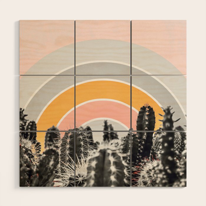 Desert rainbow Wood Wall Art Gallery Image 1