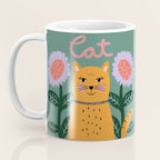 Meow - Cat Illustration Coffee Mug Gallery Image 3