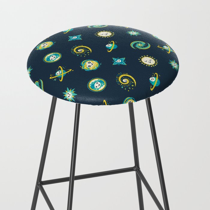 Pastel space pattern - dark Stool Gallery Image 2