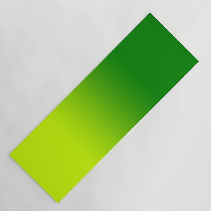 Bright Chartreuse Green Ombre Yoga Mat