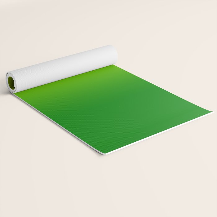 Bright Chartreuse Green Ombre Yoga Mat Gallery Image 2