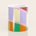 Wavy Abstract Stripe Art Retro Color Flow with Orange Lavender Green andTerracotta Coffee Mug Gallery Image 4