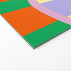 Wavy Abstract Stripe Art Retro Color Flow with Orange Lavender Green andTerracotta Welcome Mat Gallery Image 2
