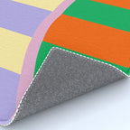 Wavy Abstract Stripe Art Retro Color Flow with Orange Lavender Green andTerracotta Rug Gallery Image 4