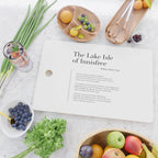 The Lake Isle of Innisfree by William Butler Yeats Cutting Board Gallery Image 2