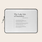 The Lake Isle of Innisfree by William Butler Yeats Laptop Sleeve Gallery Image 1