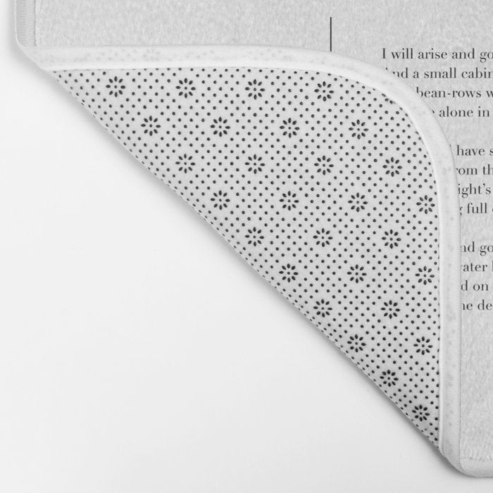 The Lake Isle of Innisfree by William Butler Yeats Bath Mat Gallery Image 2