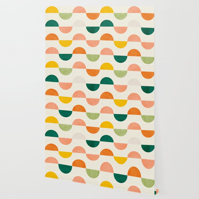Mid Century Modern Geometry Wallpaper Gallery Image 2