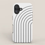 Minimal Arch IV Black and White Modern Geometric Lines iPhone Case Gallery Image 1