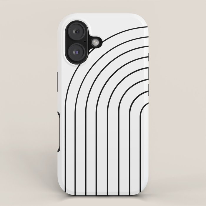 Minimal Arch IV Black and White Modern Geometric Lines iPhone Case Gallery Image 1