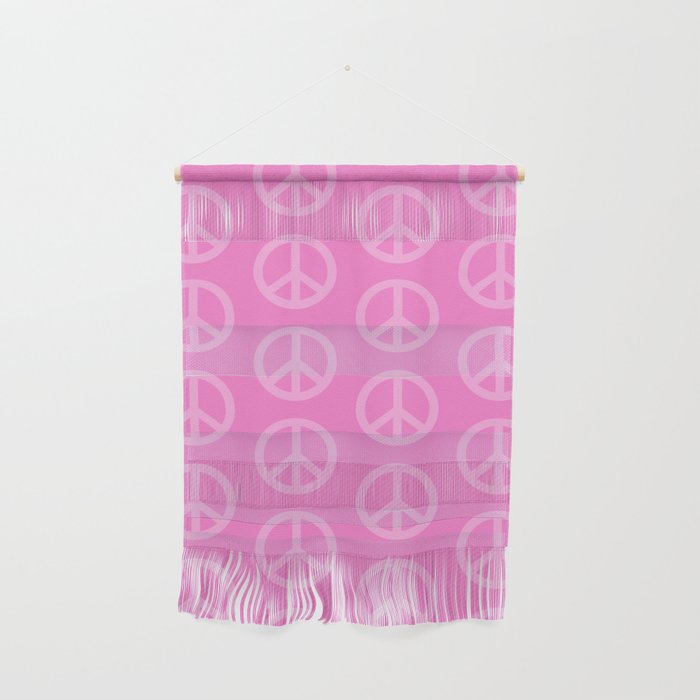 Peace Symbols - Pink Wall Hanging Gallery Image 1