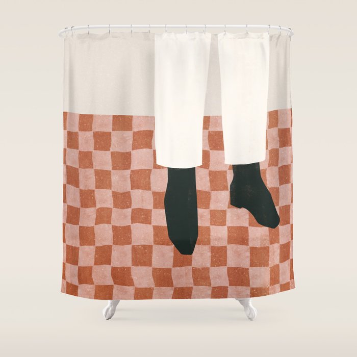 boots 'n checks Shower Curtain Gallery Image 1