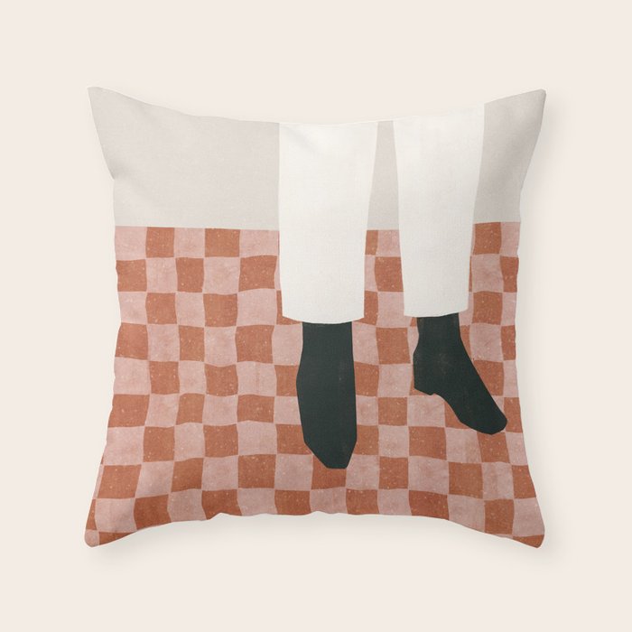 boots 'n checks Throw Pillow Gallery Image 6