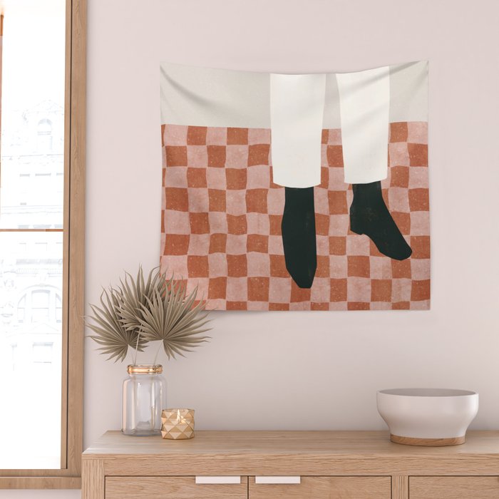 boots 'n checks Wall Tapestry Gallery Image 2
