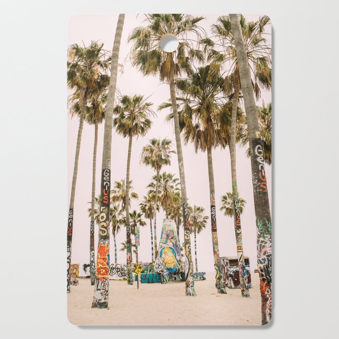 Palm Trees on Venice Beach - Los Angeles California Travel Photography Cutting Board Gallery Image 1