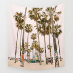 Palm Trees on Venice Beach - Los Angeles California Travel Photography Wall Tapestry Gallery Image 4