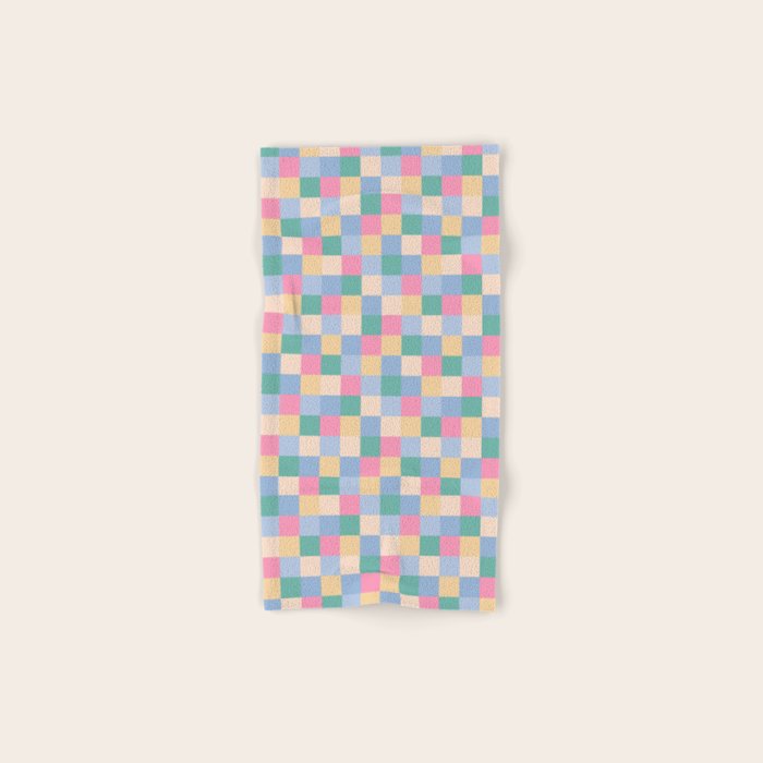 Bold Pastel Checks Pattern - Small XXXII Bath Towel Gallery Image 1