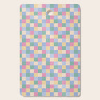 Bold Pastel Checks Pattern - Small XXXII Cutting Board Gallery Image 1