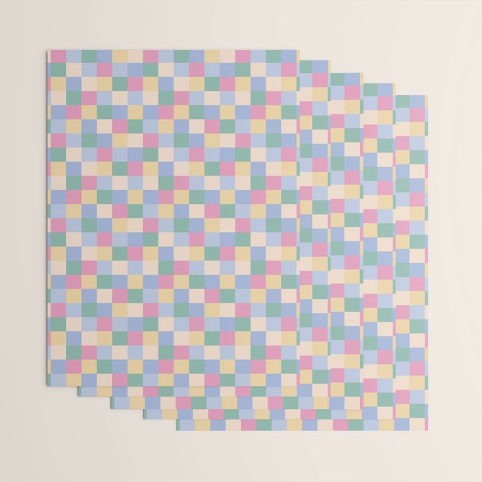 Bold Pastel Checks Pattern - Small XXXII Wrapping Paper Gallery Image 3