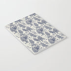 Bigfoot / Sasquatch Toile de Jouy in Blue Notebook Gallery Image 3