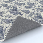 Bigfoot / Sasquatch Toile de Jouy in Blue Rug Gallery Image 4