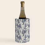 Bigfoot / Sasquatch Toile de Jouy in Blue Wine Chiller Gallery Image 2