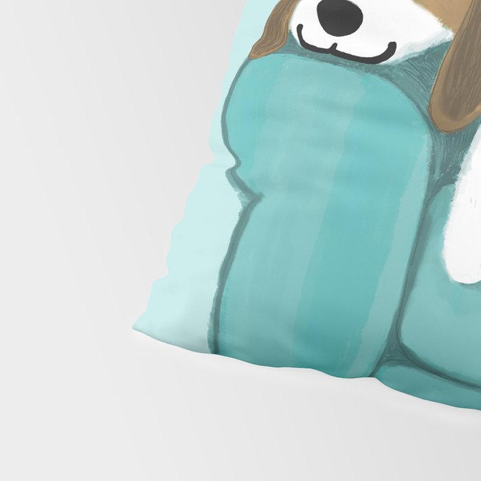 Happy Couch Beagle | Cute Sleeping Dog Pillow Sham Gallery Image 4