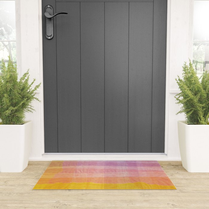 Paper Plaid Welcome Mat Gallery Image 3