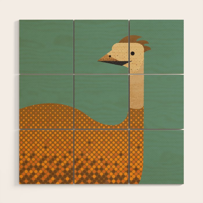Whimsy Emu Wood Wall Art Gallery Image 1
