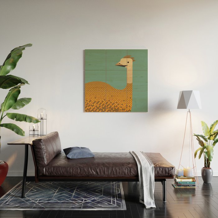 Whimsy Emu Wood Wall Art Gallery Image 2
