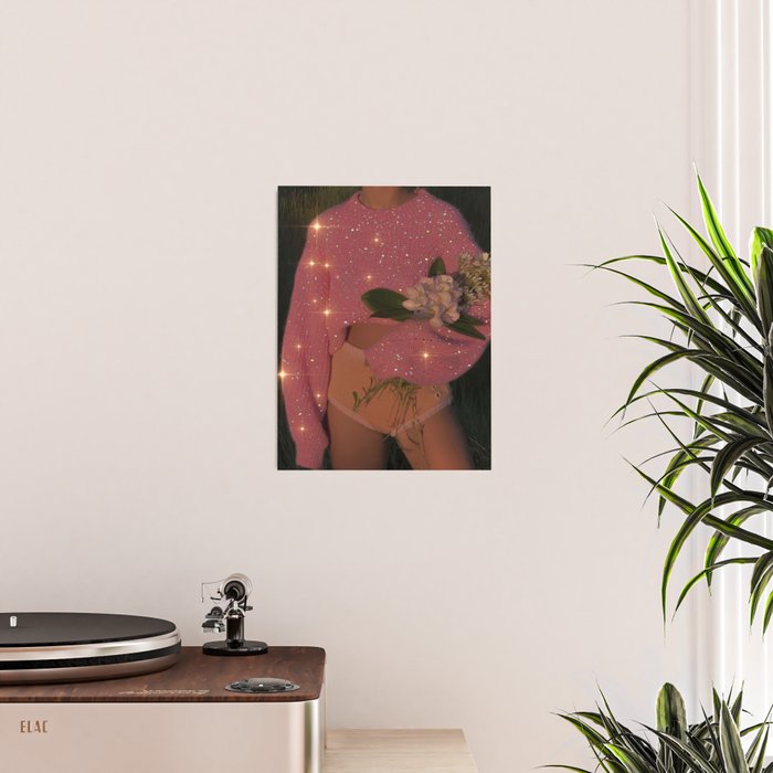 THE END OF JUNE | flowers | pink | collage | aesthetic | summer | glitter | bling | girl  Poster Gallery Image 2