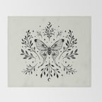 Mystical Luna Moth Throw Blanket Gallery Image 2