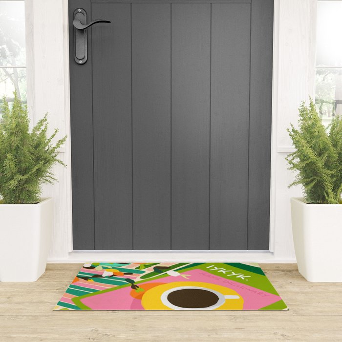 IYKYK, If You Know You Know, Typography Tea American Slang Quote Quirky, English Language Communication Millennials Whimsical Fun, Eclectic Bohemian Contemporary Painting Words Attitude Welcome Mat Gallery Image 3