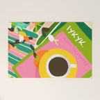 IYKYK, If You Know You Know, Typography Tea American Slang Quote Quirky, English Language Communication Millennials Whimsical Fun, Eclectic Bohemian Contemporary Painting Words Attitude Welcome Mat Gallery Image 1