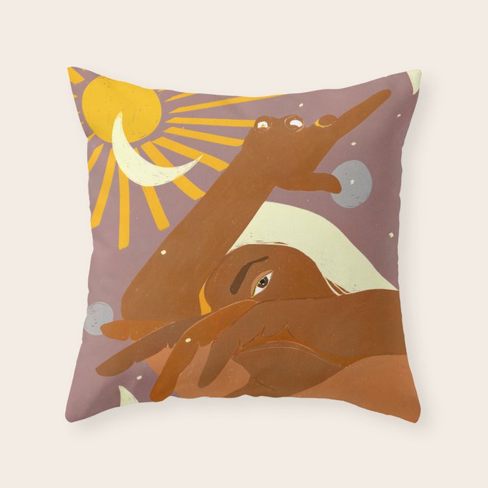 The Moon Dances With Me The Way The Sun Cannot And The Other Way Round Throw Pillow Gallery Image 6