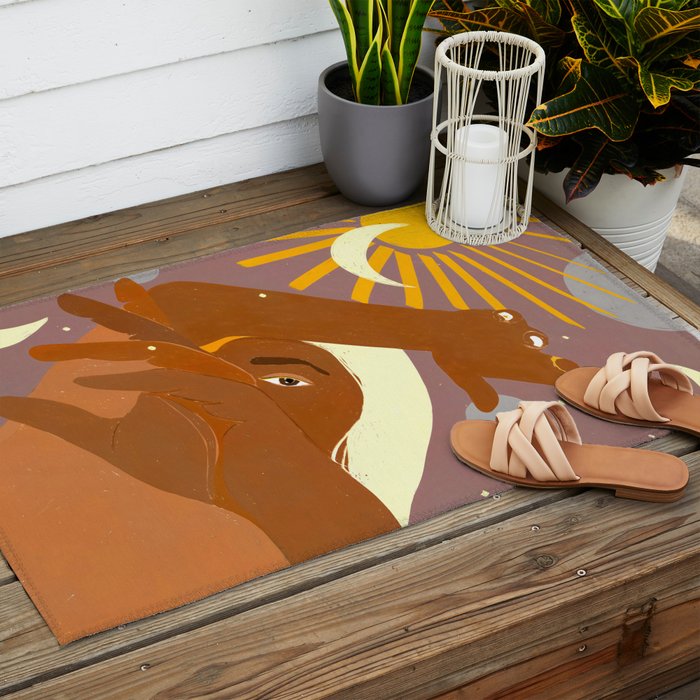 The Moon Dances With Me The Way The Sun Cannot And The Other Way Round Outdoor Rug Gallery Image 2