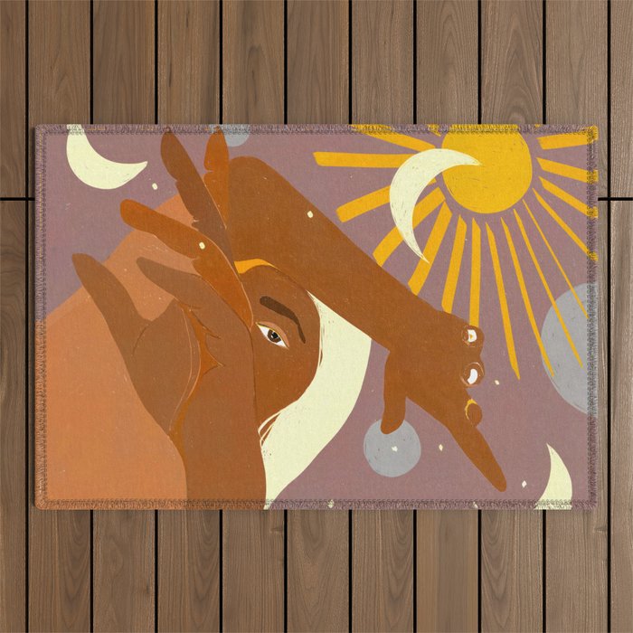 The Moon Dances With Me The Way The Sun Cannot And The Other Way Round Outdoor Rug Gallery Image 1