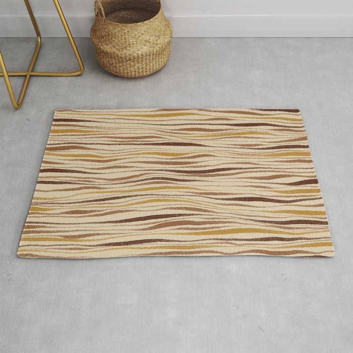 Irregular Lines / Brown & Yellow Rug Gallery Image 1