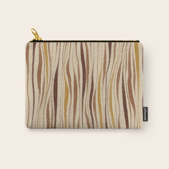 Irregular Lines / Brown & Yellow Carry All Pouch Gallery Image 1