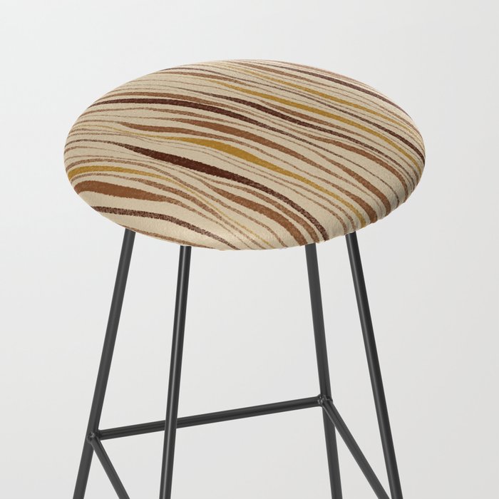 Irregular Lines / Brown & Yellow Stool Gallery Image 2