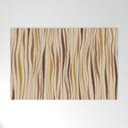 Irregular Lines / Brown & Yellow Welcome Mat Gallery Image 1