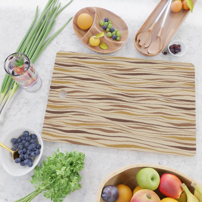 Irregular Lines / Brown & Yellow Cutting Board Gallery Image 2