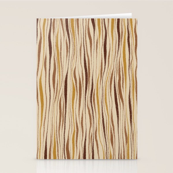 Irregular Lines / Brown & Yellow Stationery Card Gallery Image 2