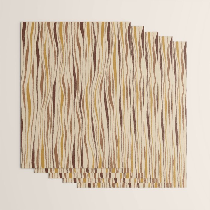 Irregular Lines / Brown & Yellow Wrapping Paper Gallery Image 3