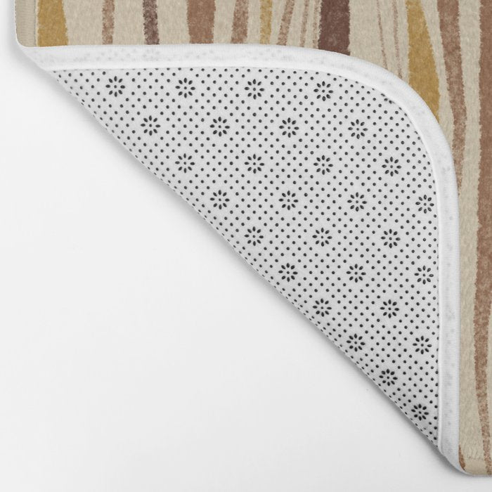 Irregular Lines / Brown & Yellow Bath Mat Gallery Image 2
