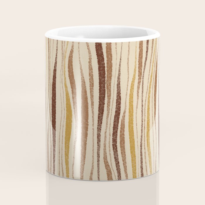 Irregular Lines / Brown & Yellow Coffee Mug Gallery Image 4